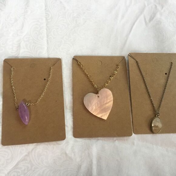 Set of 3 Necklaces Goldtone and Silvertone - Picture 1 of 7